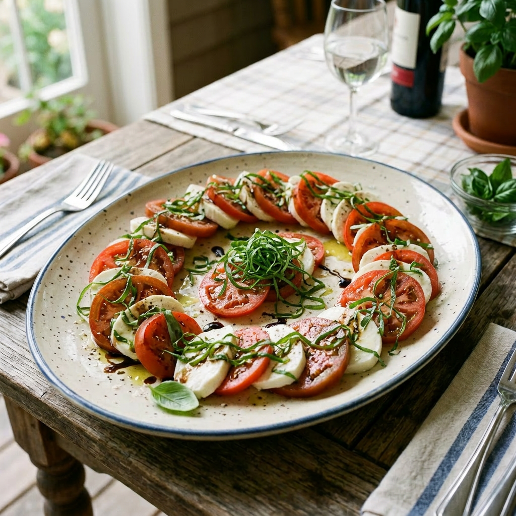 Cut basil leaves into thin ribbons